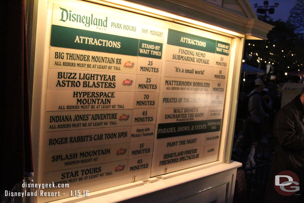 Wait times around 5:30pm