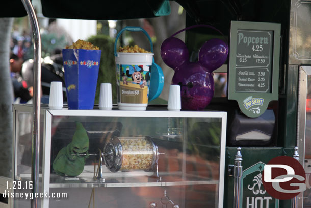 Continuing on.  Noticed the popcorn cart in New Orleans Square has not been switched back yet.