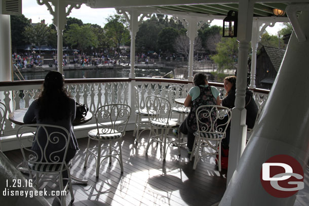 More chairs and tables on the mid deck.