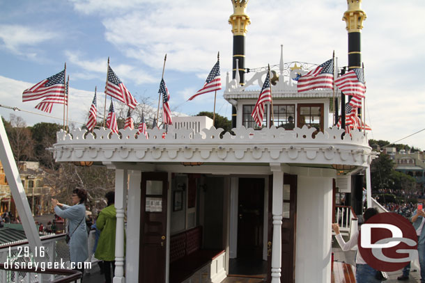 Cast Members were escorting guests up to the wheel house from time to time.