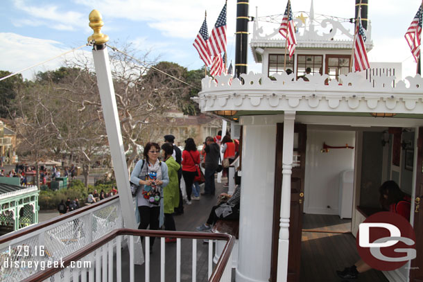 There were a fair number of guests wandering the decks and some just relaxing onboard.