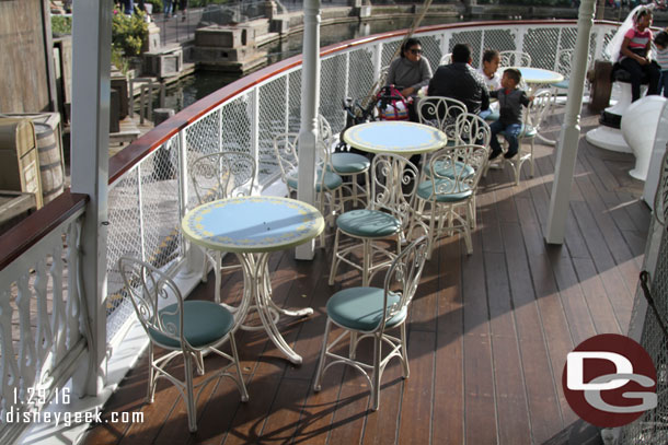 On the way out another look at the tables on the lower deck.