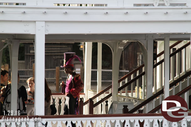 The characters onboard the Mark Twain were rotating throughout the afternoon.