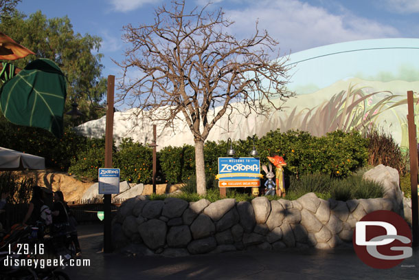 A sign out front with the two main characters.