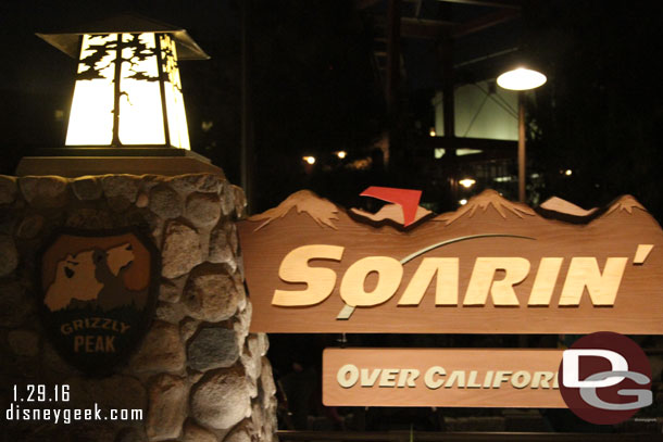 Breaking the trend of the day... Soarin was open today.  It is only open weekends right now.