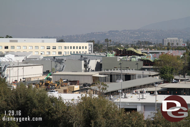 Equipment is being brought in and fences are up around some of the site.