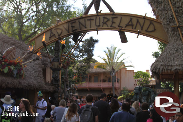 Heading into Adventureland.  I saw they had this area walled off last week.  No drastic changes jumped out to me.