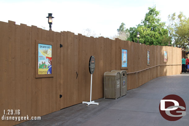 Looking back toward the Canoe dock (which is on the left behind the wall).