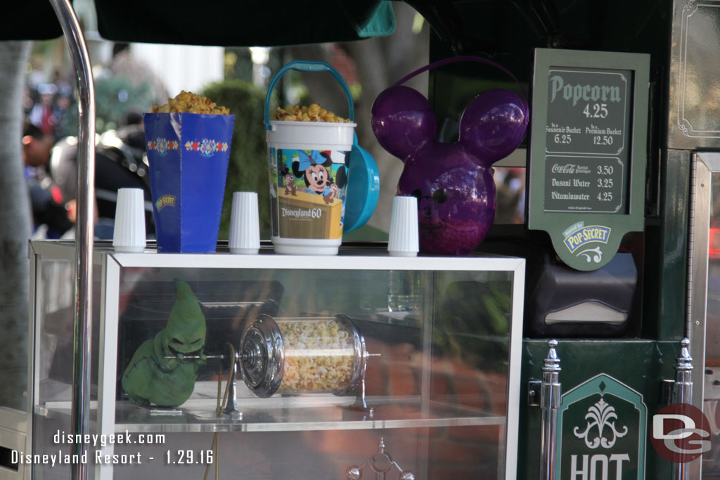 Continuing on.  Noticed the popcorn cart in New Orleans Square has not been switched back yet.