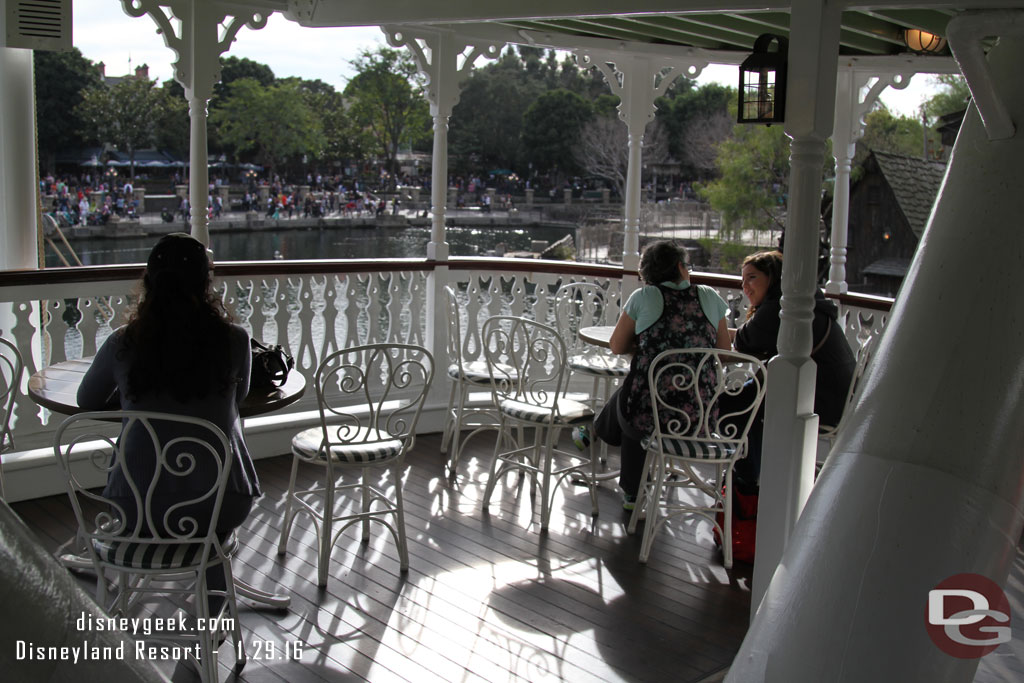 More chairs and tables on the mid deck.