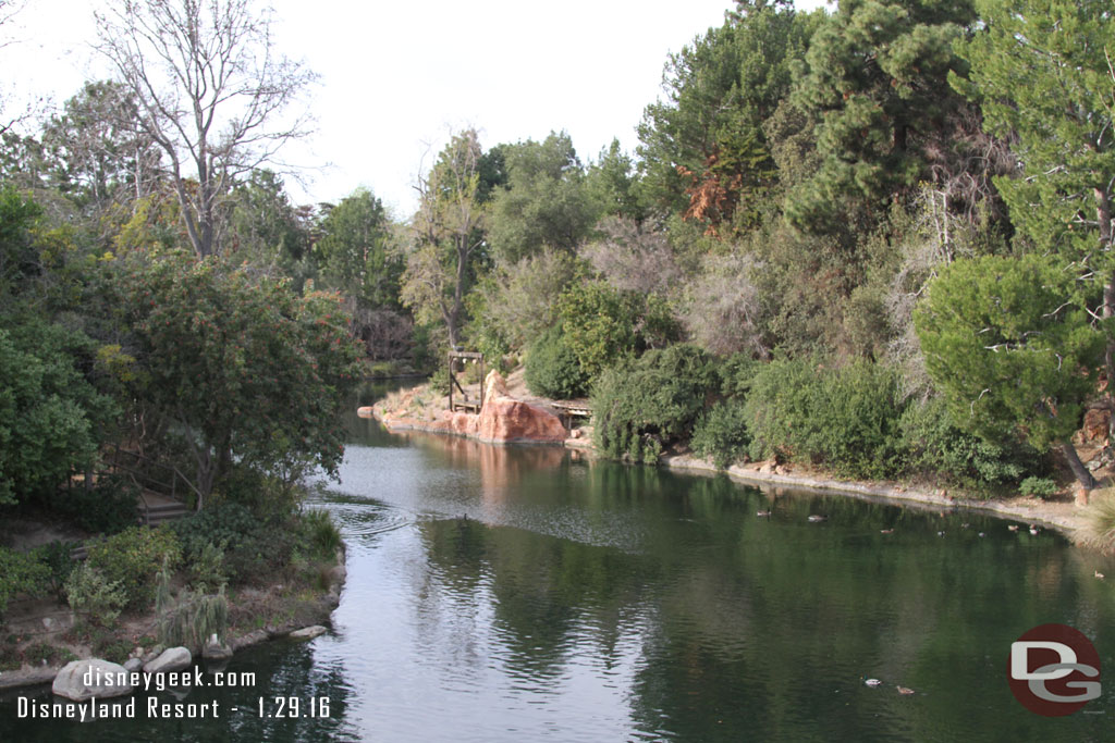 Looking up river.. you really cannot see any changes yet.