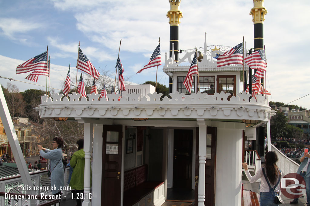 Cast Members were escorting guests up to the wheel house from time to time.