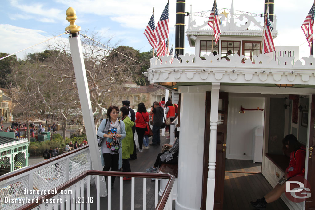 There were a fair number of guests wandering the decks and some just relaxing onboard.