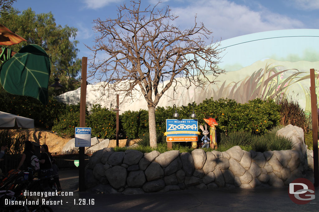 A sign out front with the two main characters.