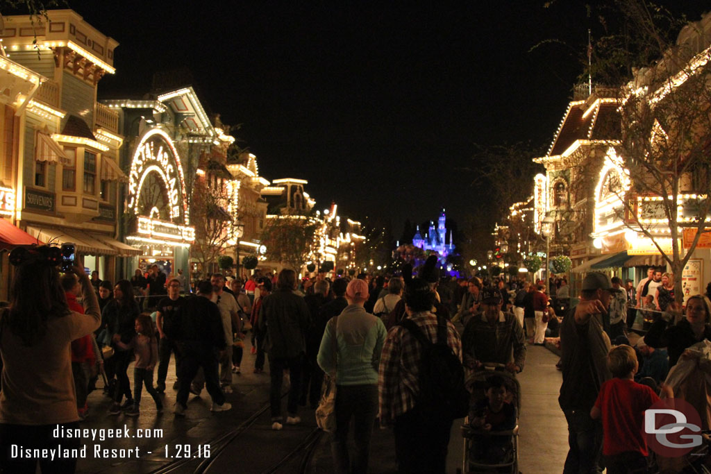 Main Street USA at 6:45pm