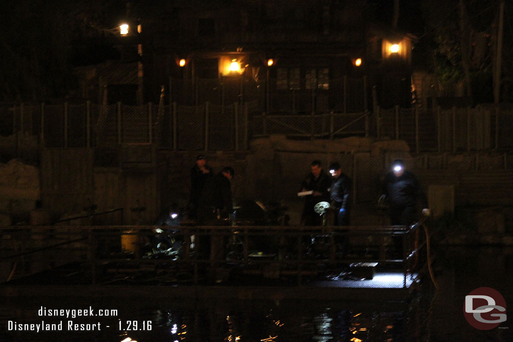 Several techs out working on the Fantasmic center fountain this evening.  Wonder if they are going to start using them for Disneyland Forever again?  Or just normal work going on.  Would be great to see some alternative show use the tech while Fantasmic is dark.