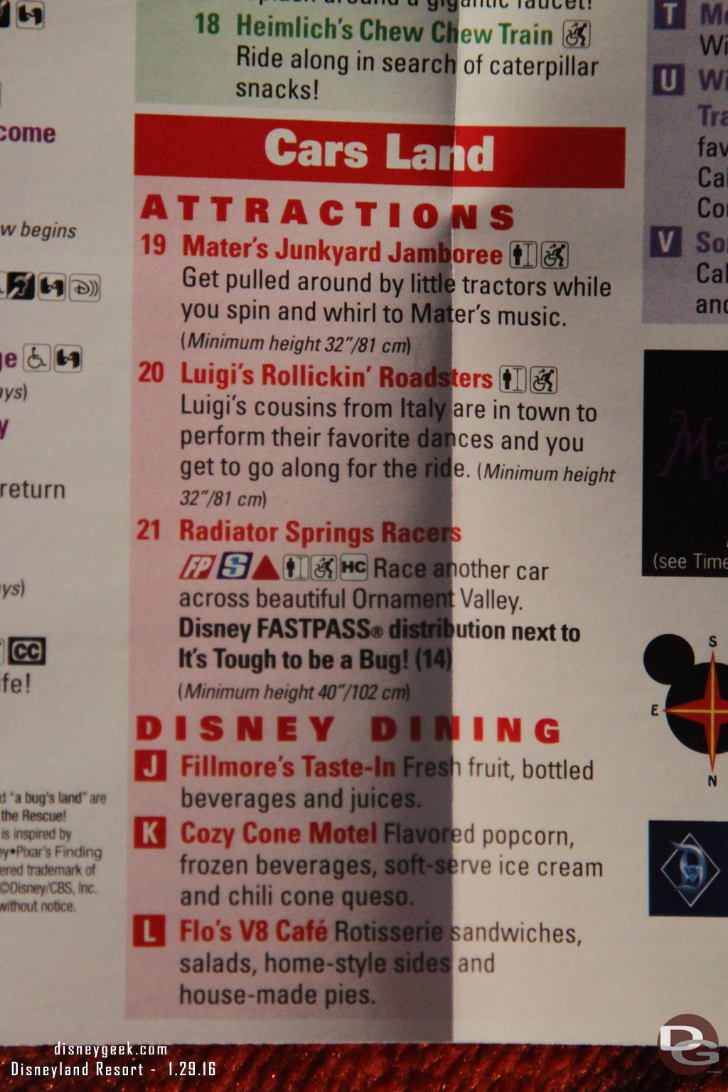 The new attraction is listed in the park guidemap now.