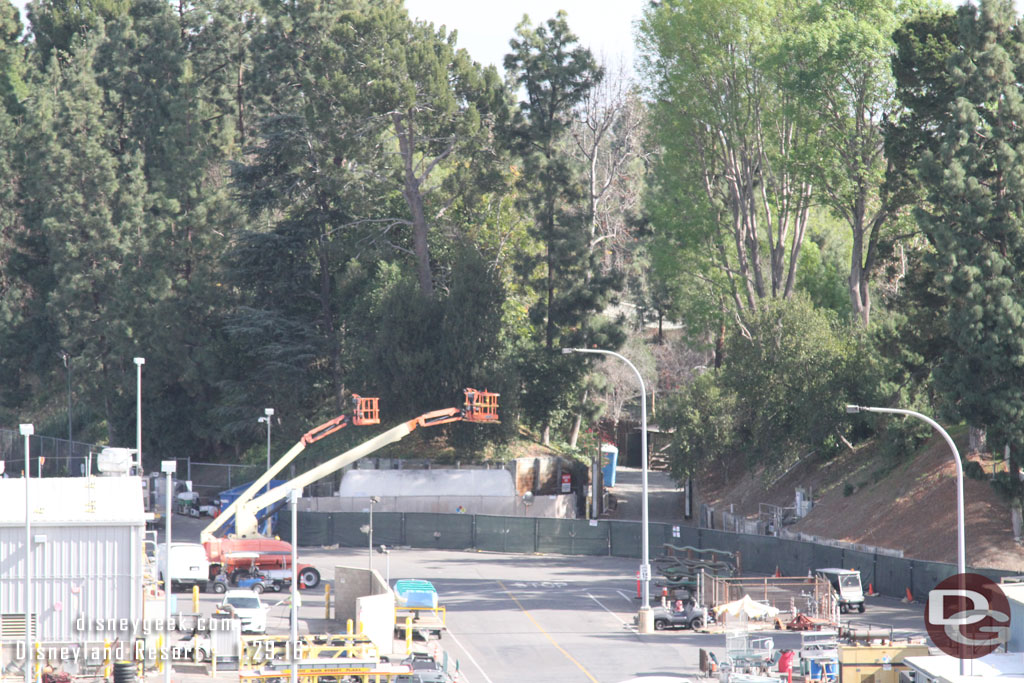 No real visible change from this angle/distance toward the back of the Rivers of America yet.