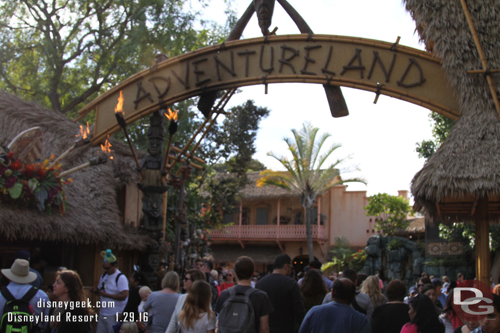 Heading into Adventureland.  I saw they had this area walled off last week.  No drastic changes jumped out to me.