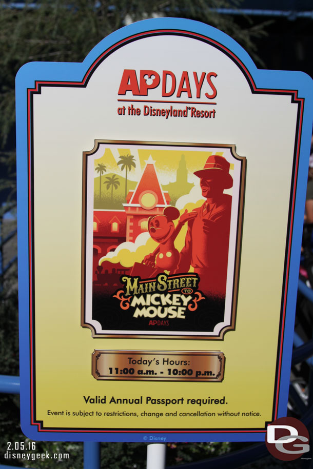 The APDays sign out front of Stage 17 in Hollywood Land.