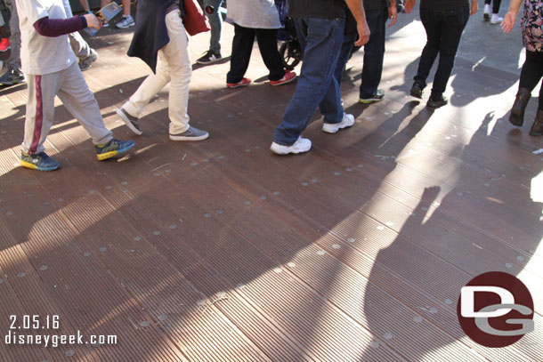 Last week I did not get a good pictures.. but the walkway at the Adventureland entrance has been renovated.