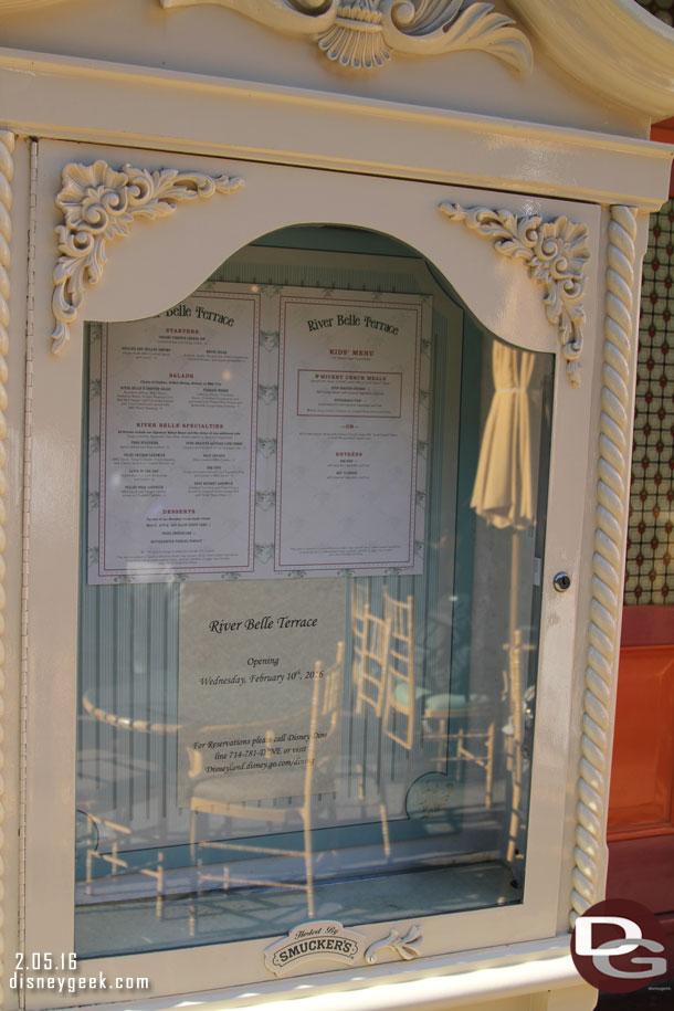 The River Belle Terrace is closed for renovation and they are switching to table service.