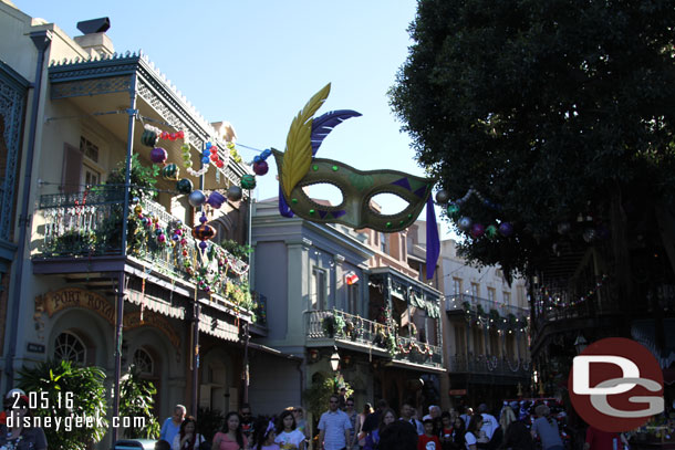 Nothing going on for Mardi Gras this year.  Just some decorations.