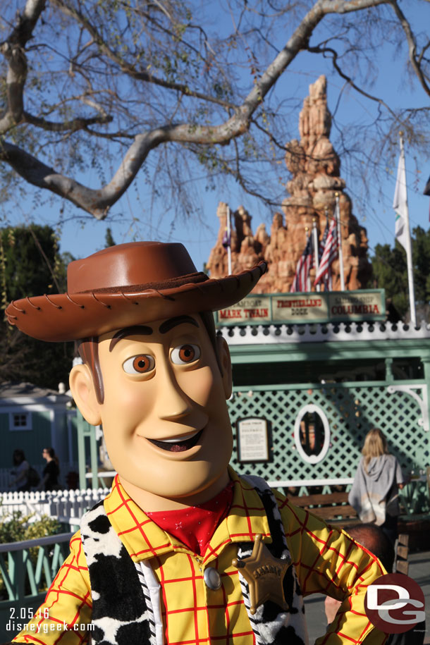 Woody was out in Frontierland.