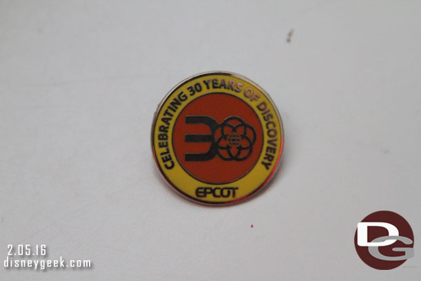 I usually do not participate but I spotted an Epcot30 pin so traded for it.