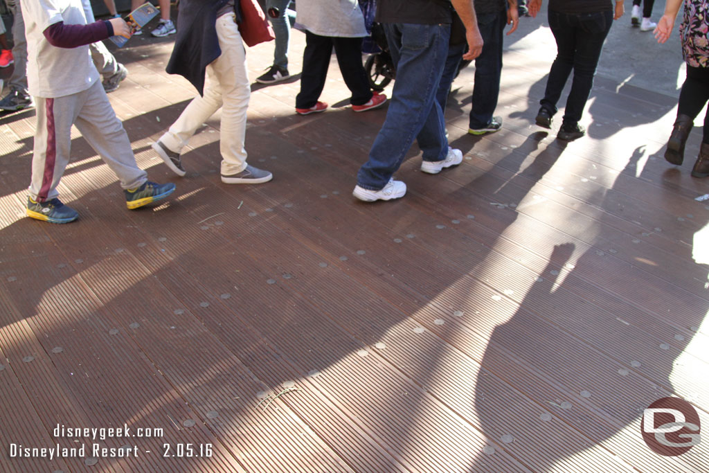 Last week I did not get a good pictures.. but the walkway at the Adventureland entrance has been renovated.