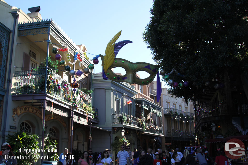 Nothing going on for Mardi Gras this year.  Just some decorations.