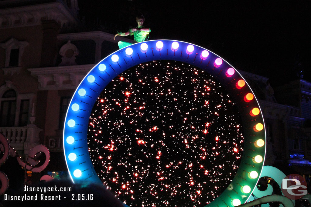 The drum was only showing the star field.  