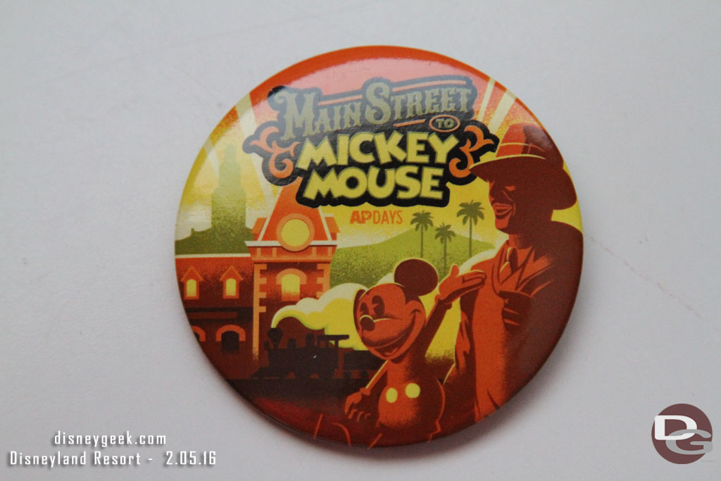 The button for this week.  Each week will feature a different theme.