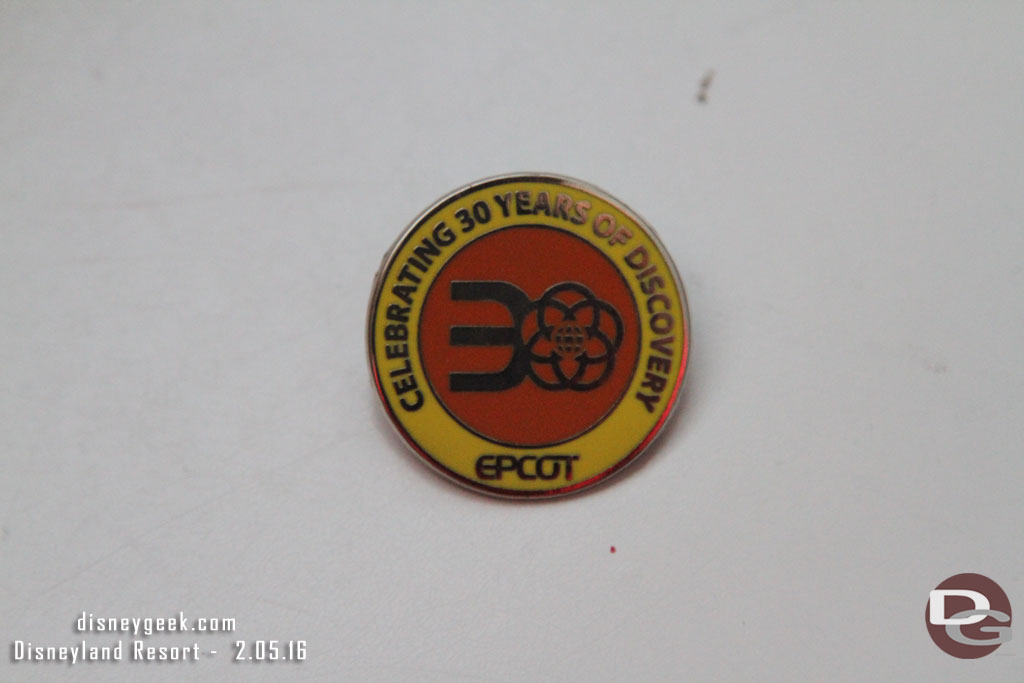 I usually do not participate but I spotted an Epcot30 pin so traded for it.