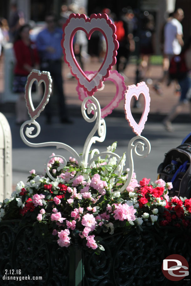 Some Valentines Day decorations are back in Town Square this week.