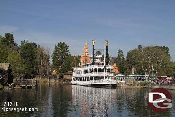 No visible change on the Rivers of America.