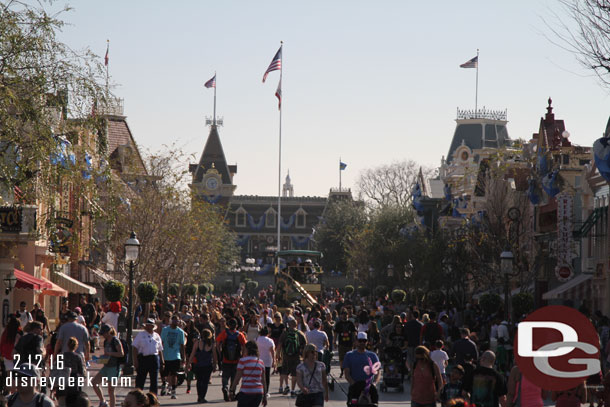 Main Street USA at 2:24pm