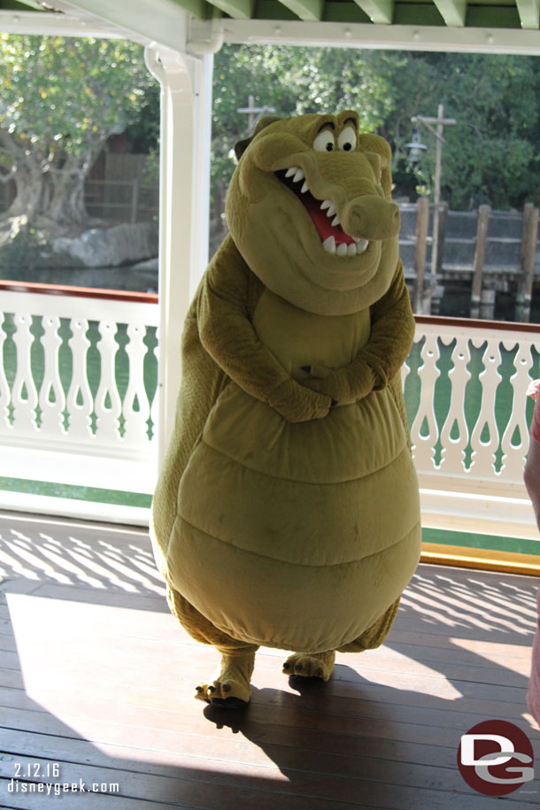 Louis was on the first deck taking pictures and meeting guests.