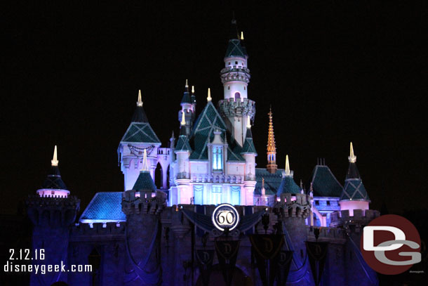 Sleeping Beauty Castle this evening.