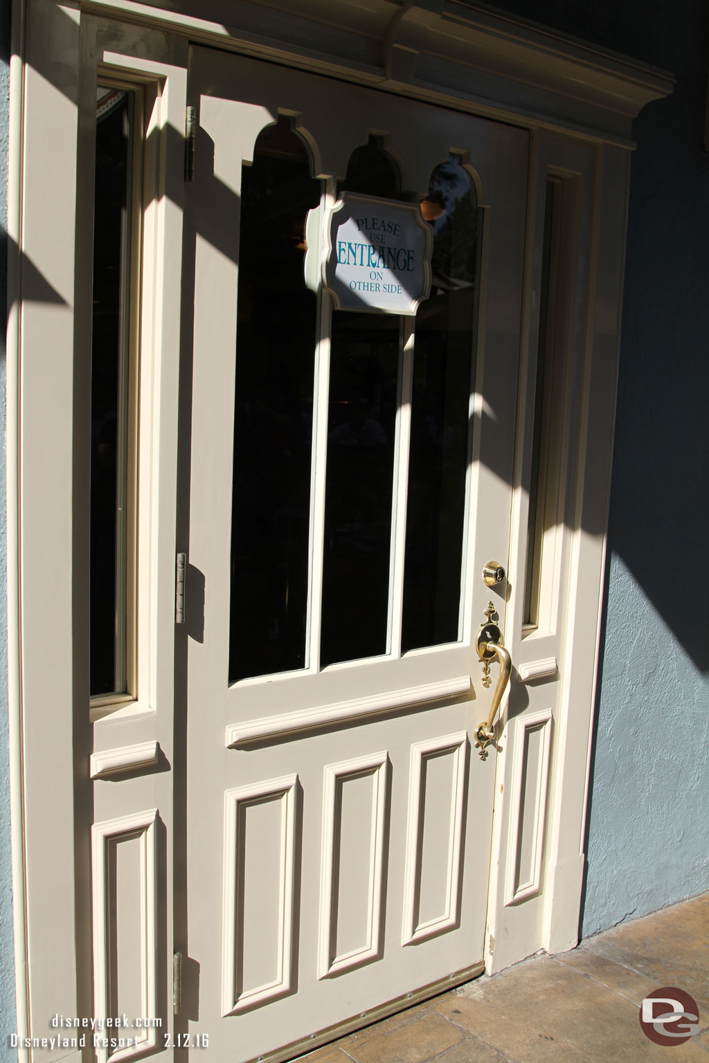 The Adventureland door is marked as exit only.