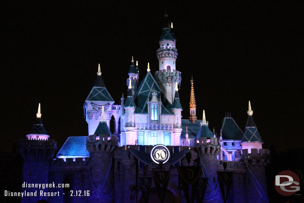 Sleeping Beauty Castle this evening.