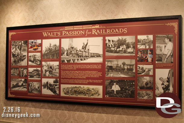 This wall featured a look at Walt and his trains.