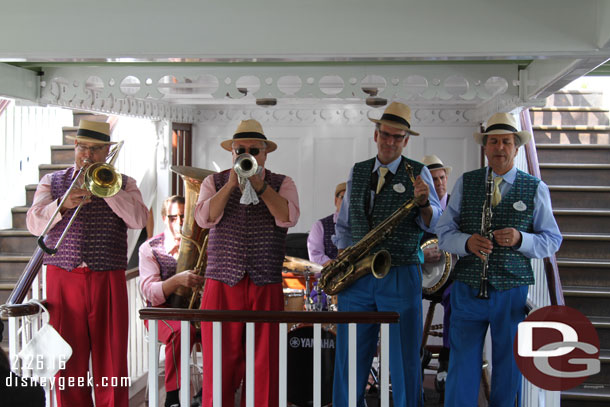 The Jambalya Jazz were on the mid deck performing.