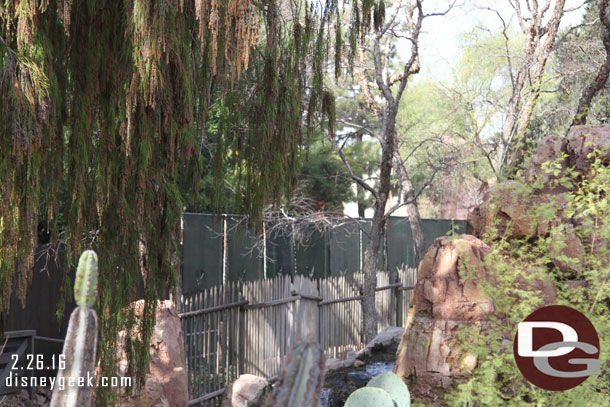 They have brought in a taller fence blocking the view of the former ranch area.