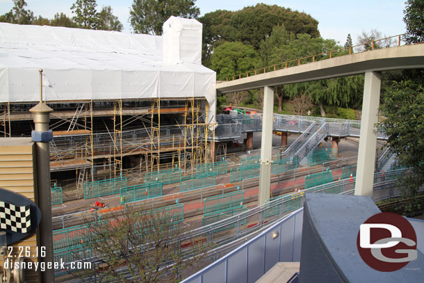 A check of the Autopia progress.. not much is visible.