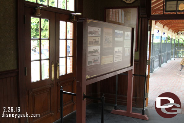 Inside the station are several displays featuring the same pictures as the ones in the gallery.