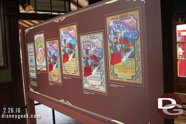 The back of the board has attraction posters from around the world.