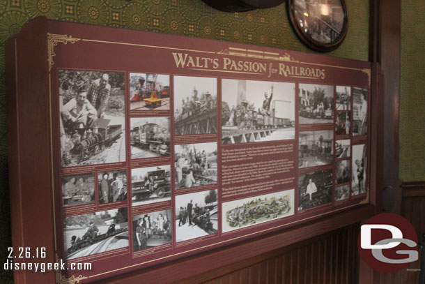 A board featuring Walt and his railroads (same as the gallery).