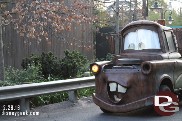 Mater rolling by.