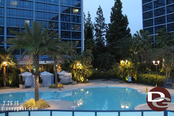 The pool has water again and looks ready to open.